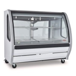 VITRINA DELICATESSEN VIDRIO PANORAMICO BLANCA TEM150