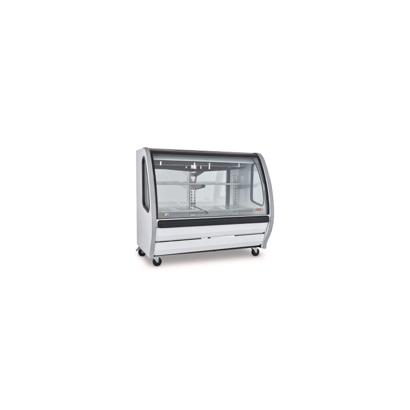VITRINA DELICATESSEN VIDRIO PANORAMICO BLANCA TEM150