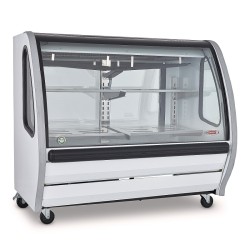 VITRINA DELICATESSEN VIDRIO PANORAMICO BLANCA TEM150