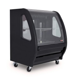 VITRINA DELICATESSEN VIDRIO PANORAMICO NEGRA TEM100N