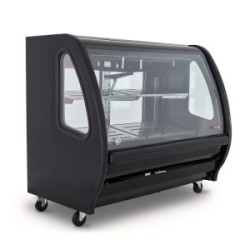 VITRINA DELICATESSEN VIDRIO PANORAMICO NEGRA TEM150N