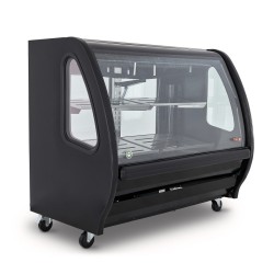 VITRINA DELICATESSEN VIDRIO PANORAMICO NEGRA TEM150N