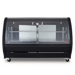 VITRINA DELICATESSEN VIDRIO PANORAMICO NEGRA TEM200N